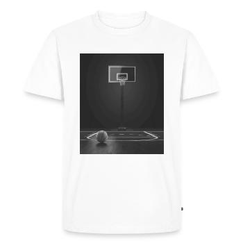 Basketball Cout Basketball Fan Design Black White - T-shirt Premium bio Homme - blanc - Devant - Nico (187cm)