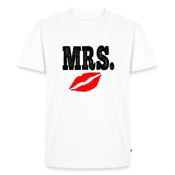 Couple ami ami Mr Mister - T-shirt Premium bio Homme - blanc - Devant - Nico (187cm)
