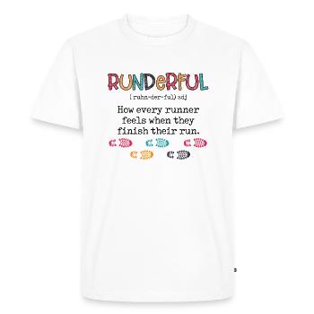 Définition de running circulaire - T-shirt Premium bio Homme - blanc - Devant - Nico (187cm)