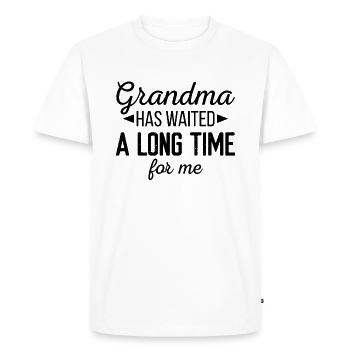 Grandma Has Waited A Long Time For Me - T-shirt Premium bio Homme - blanc - Devant - Nico (187cm)