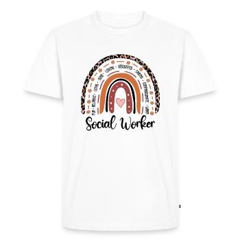 Social worker - Men's Premium Organic T-Shirt - white - Front - Nico (187cm)