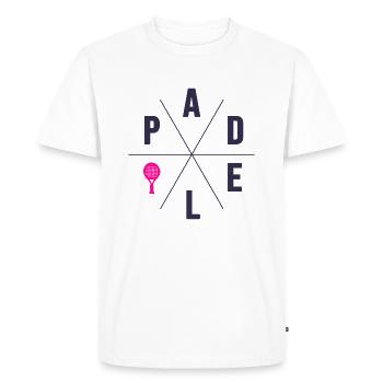 Padel tennis padel player filles femmes padel - T-shirt Premium bio Homme - blanc - Devant - Nico (187cm)