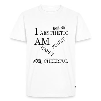 TENDANCE - T-shirt Premium bio Homme - blanc - Devant - Nico (187cm)