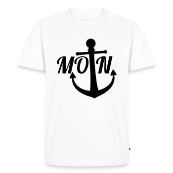 Hamburg Moin avec ancre - T-shirt Premium bio Homme - blanc - Devant - Nico (187cm)