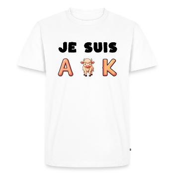 rébus sur le métier "Je suis avocat" - T-shirt Premium bio Homme - blanc - Devant - Nico (187cm)
