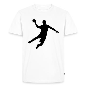 Handball - T-shirt Premium bio Homme - blanc - Devant - Nico (187cm)