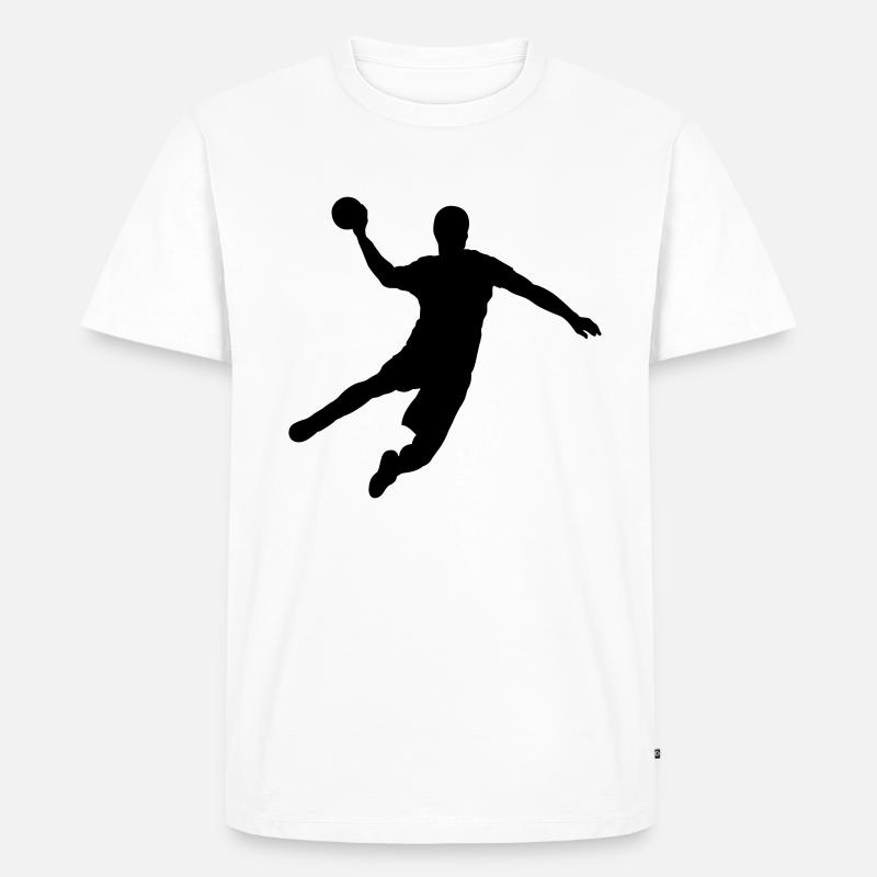 Handball - Männer Premium Bio T-Shirt - Weiß