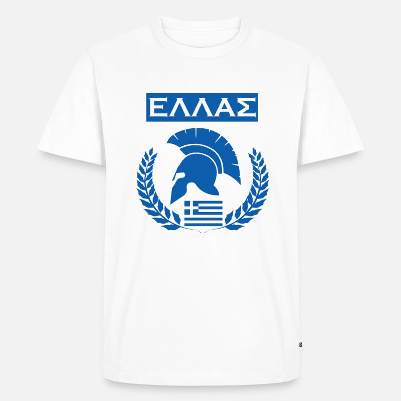 GRIECHENLAND / HELLAS (1) - Männer Premium Bio T-Shirt - Weiß