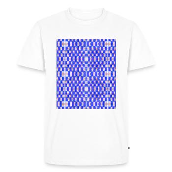 Mandala bleu - T-shirt Premium bio Homme - blanc - Devant - Nico (187cm)