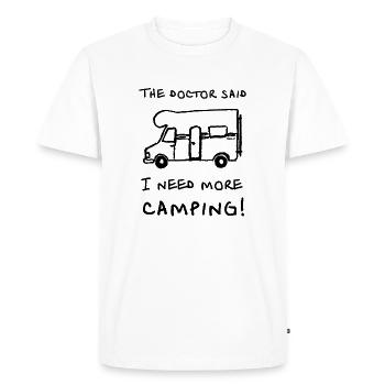 le médecin a dit camping-car - T-shirt Premium bio Homme - blanc - Devant - Nico (187cm)