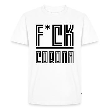 Fuck Corona - T-shirt Premium bio Homme - blanc - Devant - Nico (187cm)