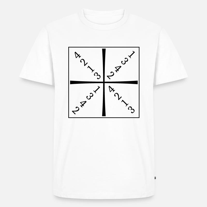 Meyer square - Männer Premium Bio T-Shirt - Weiß