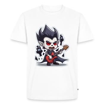 Guitar-strumming Vampire - Men's Premium Organic T-Shirt - white - Front - Nico (187cm)