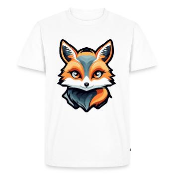 Fox Drawing - Men's Premium Organic T-Shirt - white - Front - Nico (187cm)