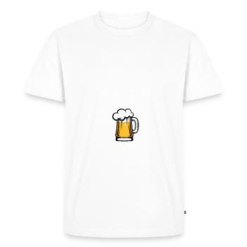 Je bois pour 3 - T-shirt Premium bio Homme - blanc - Devant - Nico (187cm)