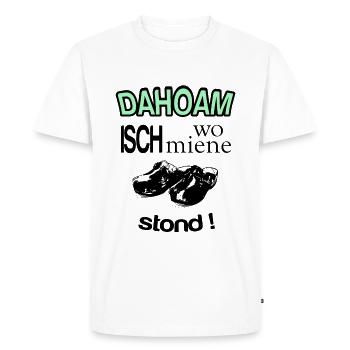Vorarlberg Dahoam chaussures en bois Hölzler T-shirt - T-shirt Premium bio Homme - blanc - Devant - Nico (187cm)