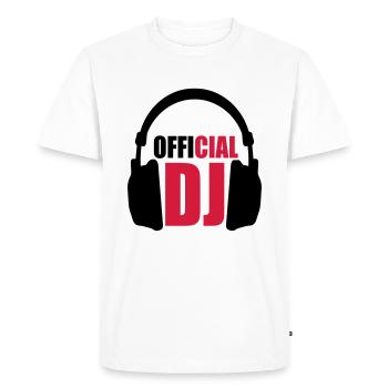 Official DJ - T-shirt Premium bio Homme - blanc - Devant - Nico (187cm)