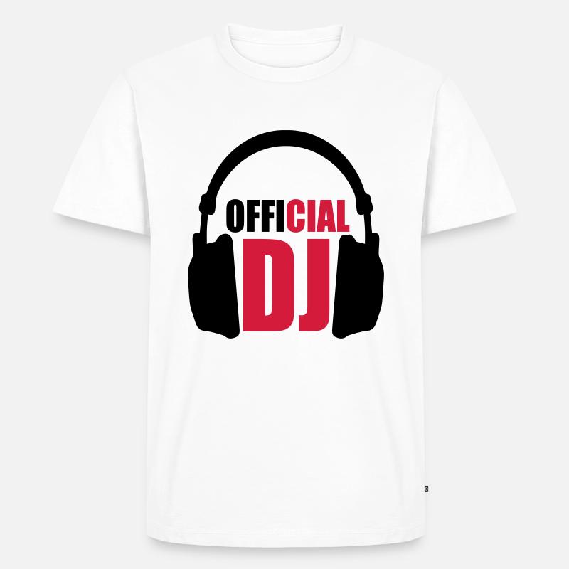Official DJ - Männer Premium Bio T-Shirt - Weiß