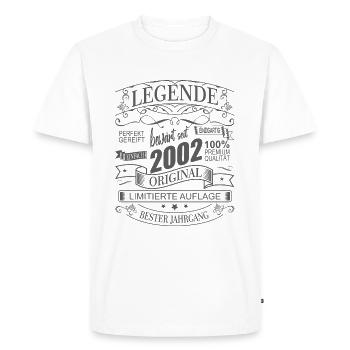 Légende d’anniversaire prouvée depuis la naissance de 2002 - T-shirt Premium bio Homme - blanc - Devant - Nico (187cm)