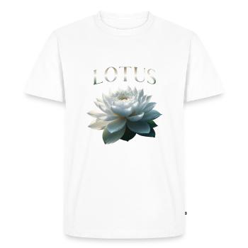 Bloom like Lotus - Men's Premium Organic T-Shirt - white - Front - Nico (187cm)