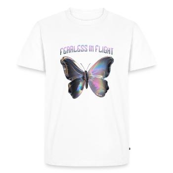 Fearless in Flight Butterfly - Men's Premium Organic T-Shirt - white - Front - Nico (187cm)