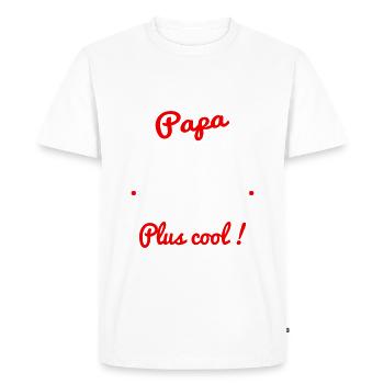 Je suis un papa pêcheur, fête des pères, noël - T-shirt Premium bio Homme - blanc - Devant - Nico (187cm)