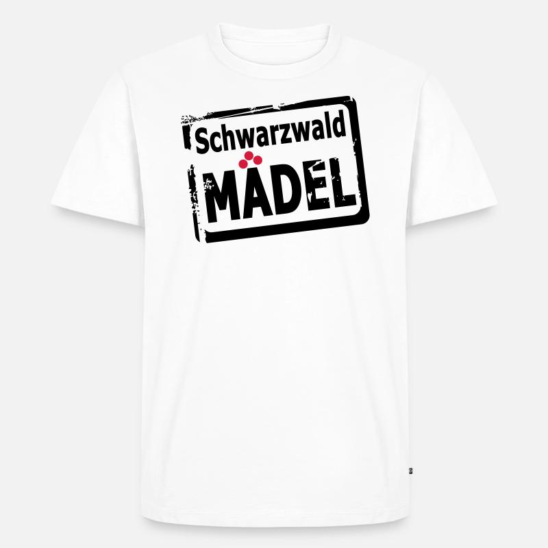 Schwarzwaldmädel - Männer Premium Bio T-Shirt - Weiß