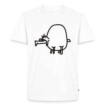 Guenther the sheep - Men's Premium Organic T-Shirt - white - Front - Nico (187cm)