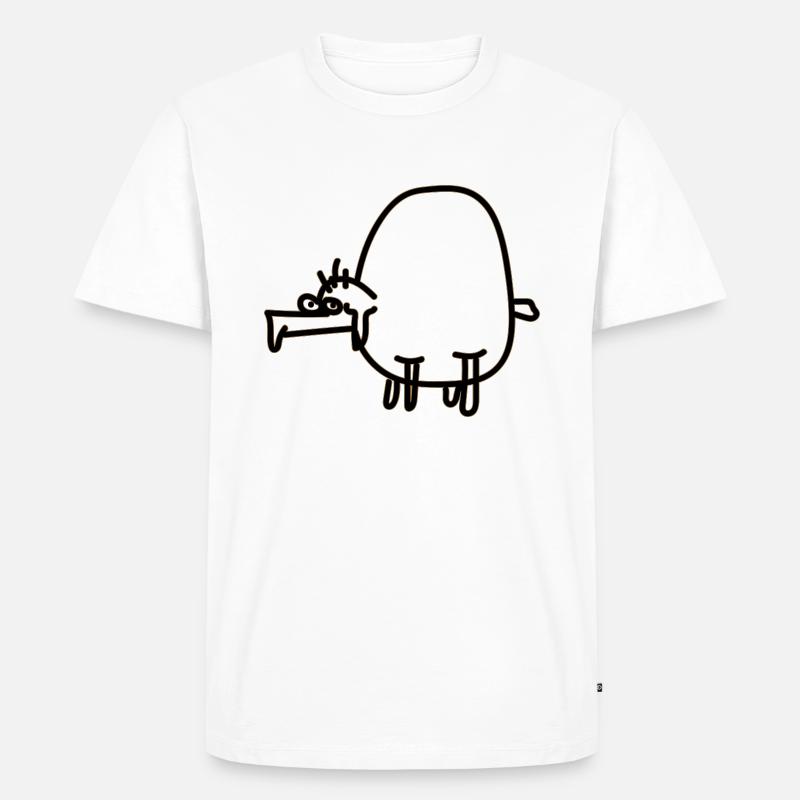 Guenther das Schaaf - Männer Premium Bio T-Shirt - Weiß