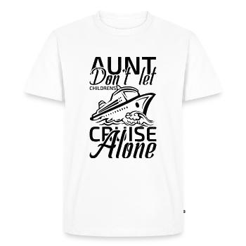 Aunt don't let childrens cruise alone - Men's Premium Organic T-Shirt - white - Front - Nico (187cm)
