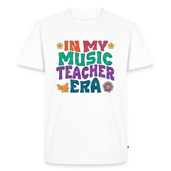 In my music teacher era - Men's Premium Organic T-Shirt - white - Front - Nico (187cm)