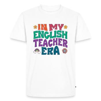 In my English teacher era - Men's Premium Organic T-Shirt - white - Front - Nico (187cm)