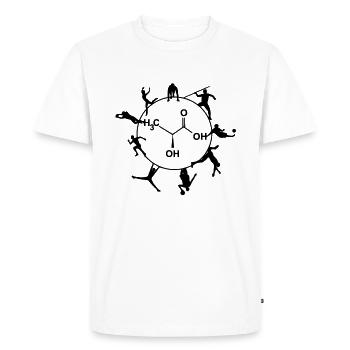 Sport / lactate / Chimie - T-shirt Premium bio Homme - blanc - Devant - Nico (187cm)