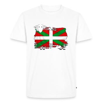 euskal herria - pays basque 51 - T-shirt Premium bio Homme - blanc - Devant - Nico (187cm)
