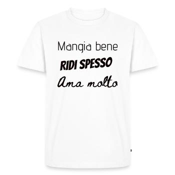 Cadeau fan Italie - T-shirt Premium bio Homme - blanc - Devant - Nico (187cm)