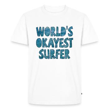 Le surfeur le plus correct du monde - T-shirt Premium bio Homme - blanc - Devant - Nico (187cm)