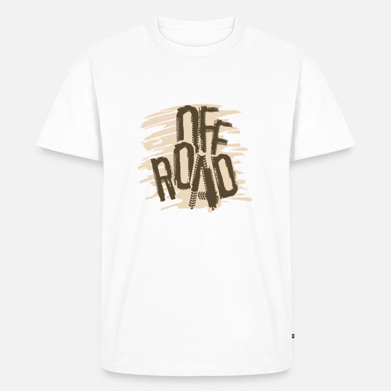 Off Road - Männer Premium Bio T-Shirt - Weiß