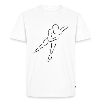 Speed skaters, short tracks or speed skaters - Men's Premium Organic T-Shirt - white - Front - Nico (187cm)