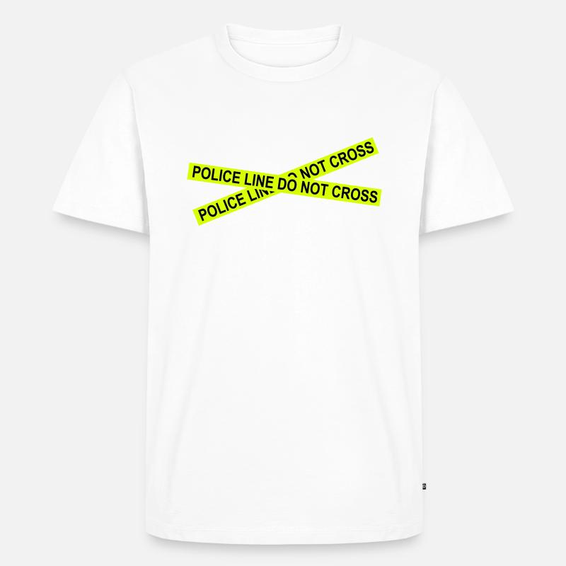 Polizei - Männer Premium Bio T-Shirt - Weiß