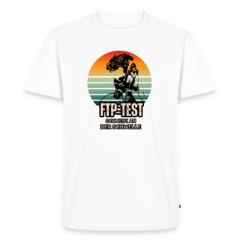 Test FTP > douleur au seuil < - T-shirt Premium bio Homme - blanc - Devant - Nico (187cm)