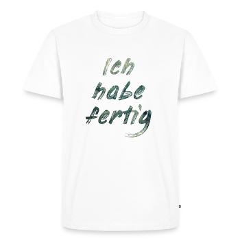 J'ai fini - T-shirt Premium bio Homme - blanc - Devant - Nico (187cm)