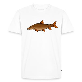 Classic Barbel - Men's Premium Organic T-Shirt - white - Front - Nico (187cm)