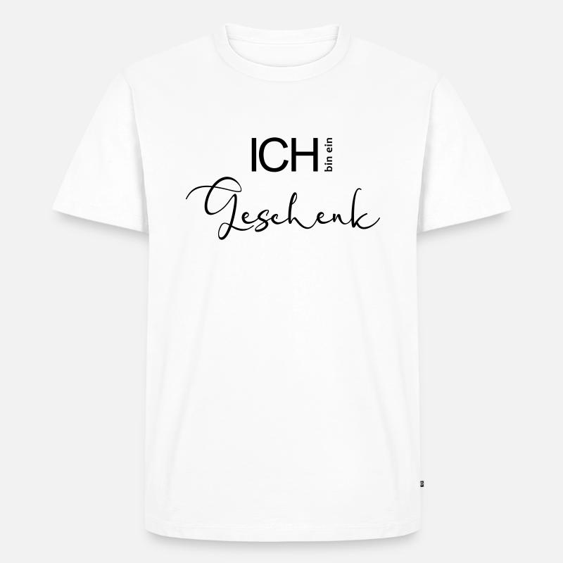 ICH bin ein Geschenk. - Männer Premium Bio T-Shirt - Weiß