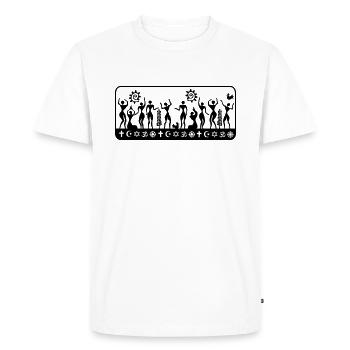 Menschen Religionen - Männer Premium Bio T-Shirt - Weiß - Vorne - Nico (187cm)