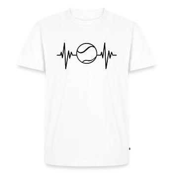 Tennis Pulse - Men's Premium Organic T-Shirt - white - Front - Nico (187cm)