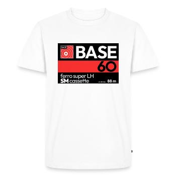 Vintage Audio Waves Cassette - T-shirt Premium bio Homme - blanc - Devant - Nico (187cm)
