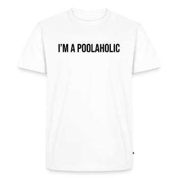 Je suis un accro de piscine - T-shirt Premium bio Homme - blanc - Devant - Nico (187cm)