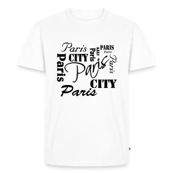 Paris - T-shirt Premium bio Homme - blanc - Devant - Nico (187cm)