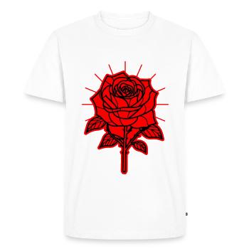 Rose Flower Thorns - Men's Premium Organic T-Shirt - white - Front - Nico (187cm)