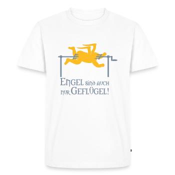 Les anges sont également à seulement volaille - T-shirt Premium bio Homme - blanc - Devant - Nico (187cm)